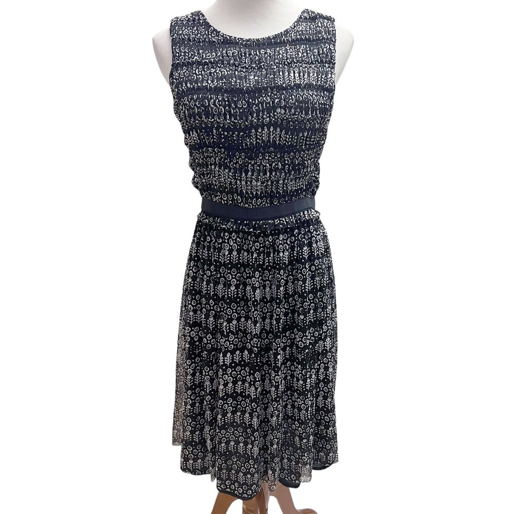 Anthropologie Black and White Patterned Dress